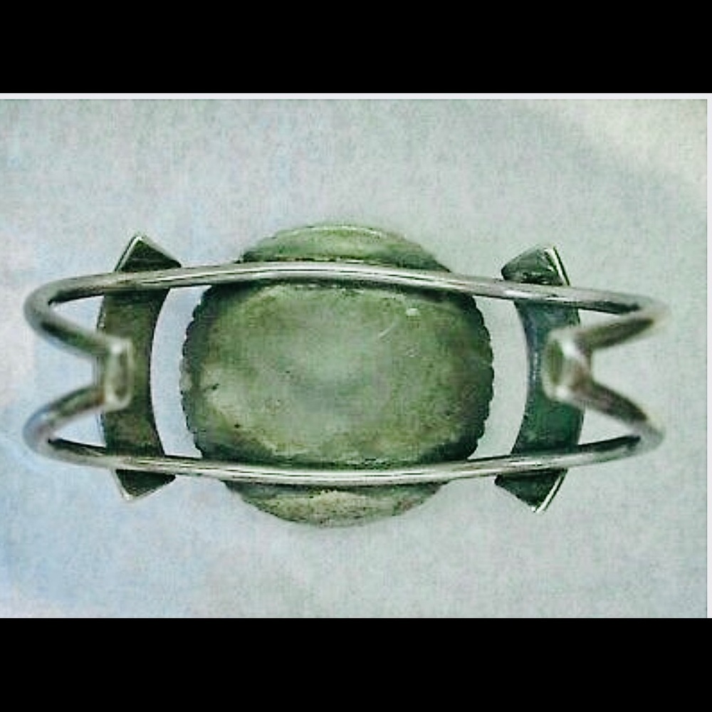 2XHP💕Vintage Zuni MOP Turquoise Sterling Bracelet - Picture 9 of 11